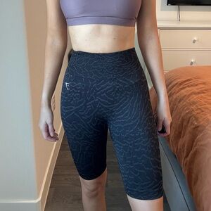 Gymshark Black Patterned Athletic Shorts